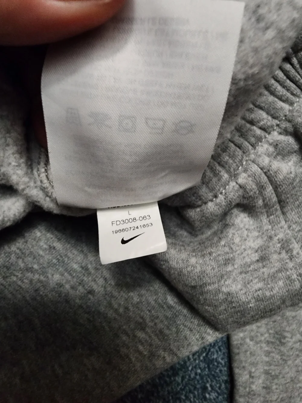 Nike Grey Kids Fleece Joggers with White Logo